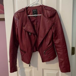 Used Red Leather Jacket